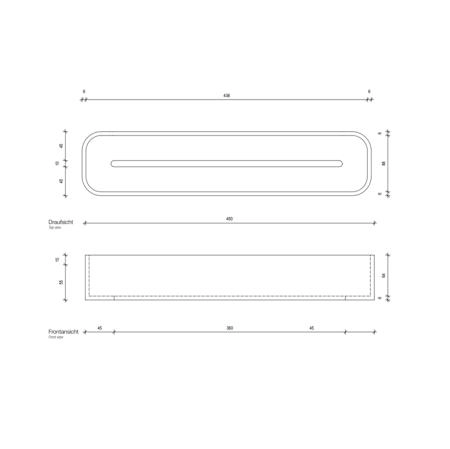 Decor Walther Stone SCT45 Душевая полочка 45x10см, настольная, цвет: белый