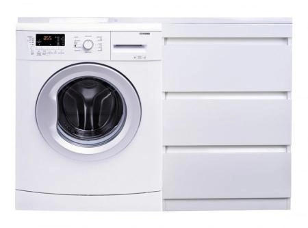 Тумба Style Line Elfante Даллас 130, 3 ящ., Люкс белая, PLUS напольная