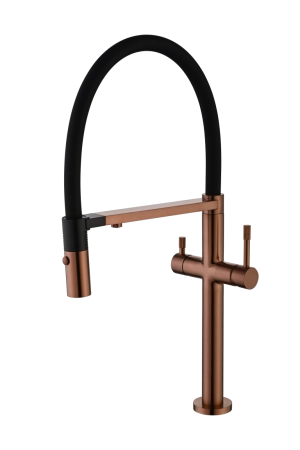 Смеситель для кухни Boheme UNO BRUSHED BRONZE c краном для питьевой воды 115-BRB