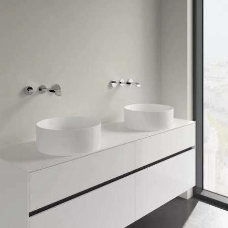 Villeroy&Boch Collaro Раковина накладная 400*400*145h, без отв. под смеситель, без перелива, TitanCeram, цвет альпийский белый