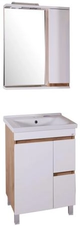 Тумба ASB-Mebel Марко 60-2.1 напольная белый/дуб золотой