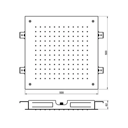 Almar Square Temptation Верхний душ, потолочный, 50х50см, 1 режим, цвет: Mirror Stainless Steel