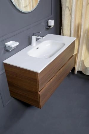 Тумба без раковины Boheme Vallessi 100*46cm DARK OAK мат. 2 полки, 837-100-D