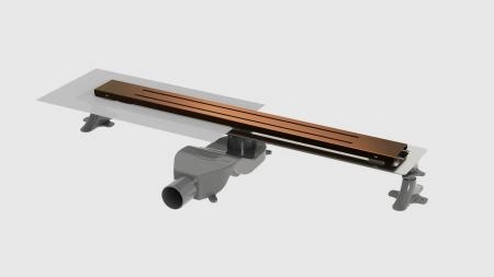 Душевой лоток Boheme Premium Trendy 80см, нерж.сталь BRUSHED BRONZE 983-80-BRB