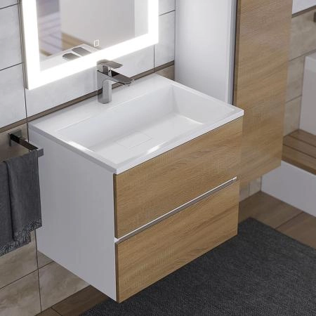 Раковина для ванной Uperwood Barsa 60 см, белая глянцевая