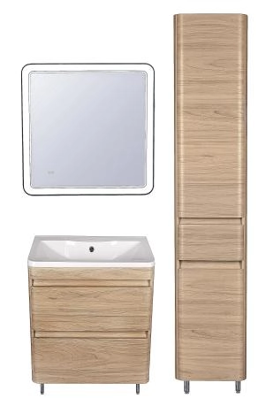 Тумба Style Line Elfante Атлантика 60 напольная, Люкс ясень перлламутр, PLUS