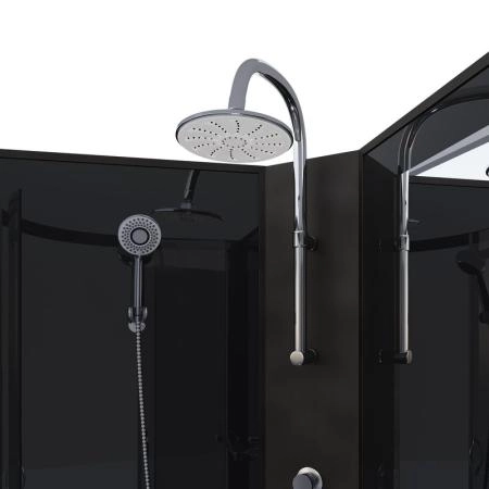 Душевая кабина Niagara NG-6501-14BKT 900х900х2100-2400 средний поддон 26см стекло тонированное алюм черный