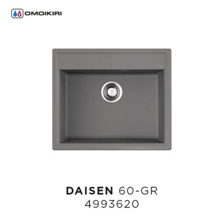 Кухонная мойка Omoikiri Daisen 60-GR 4993620, 600х510, Leningrad Grey