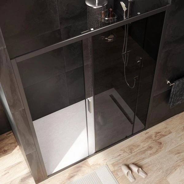Дверь душевая в нишу AM.PM Gem W90G-150-1-195BG прозрачное, тонированное; профиль черный