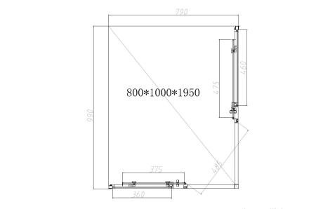 Душевой уголок Vincea Slim-N VSS-4SN8010CL, 1000*800, хром, стекло прозрачное