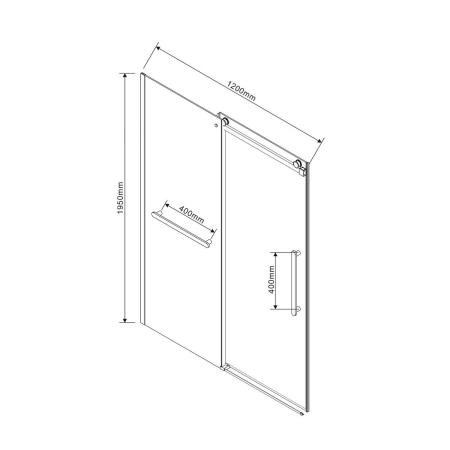 Душевая дверь Vincea Como Soft VDS-1CS120CL, 1200, хром, стекло прозрачное