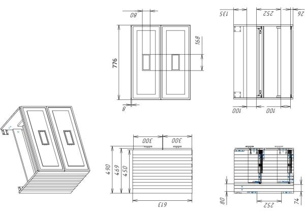Тумба под раковину LA FENICE Cubo Bianco TWIN белый 80 FNC-01-CUB-B-80-2 белый матовый