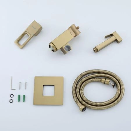 Гигиенический душ GAPPO G7217-3 со смесителем, золотой сатин