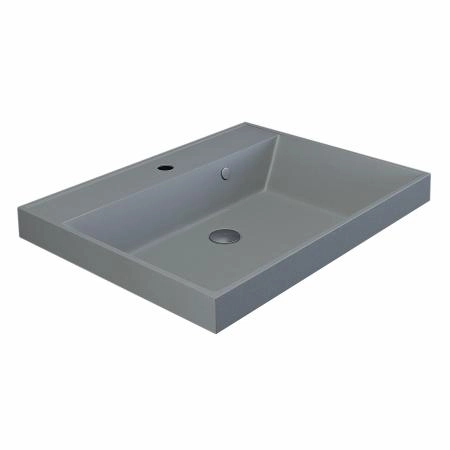 Раковина кварцевая Uperwood Classic Quartz 60 см, серая матовая, платина