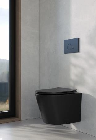 унитаз подвесной Boheme AVVA Черный матовый c крышкой (функц. торнадо) 973-SET-B