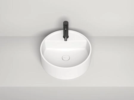 Раковина Salini ARMONIA TOP 02 S-Sense глянцевая 45x45 130116G накладная без отв.смесителя