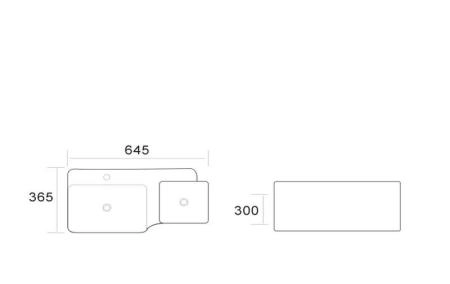 Раковина Cerutti SPA Double BELLA СТ9703 (645х365х300) двойная подвесная