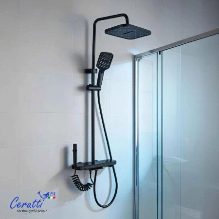 Душевая стойка Ceruttispa LORETO цвет графит