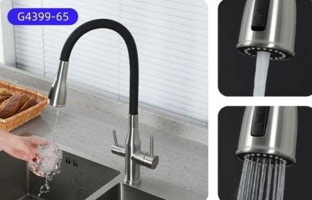 Смеситель Gappo G4399-65 для кухни фильтр д/питьевой воды /сатин