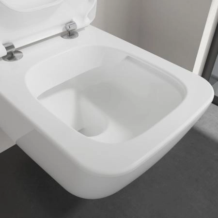 Villeroy&Boch Venticello Унитаз подвесной 375*560*330, безободковый, в комплекте сиденье SlimSeat с микролифтом, цвет альпийский белый