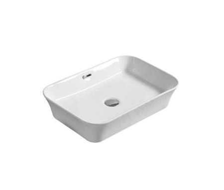 Раковина SantiLine SL-1009 56x38,5 на столешницу керамическая Белый
