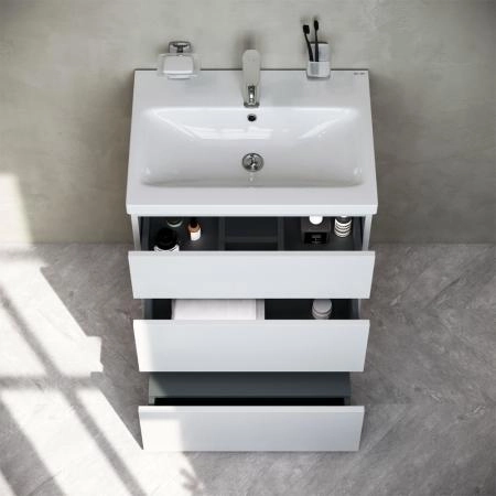 Тумба под раковину напольная AM.PM Gem S M91FSX0602WG белый глянец