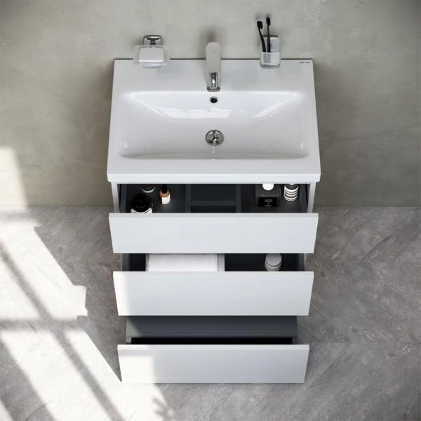 Тумба под раковину напольная AM.PM Gem S M91FSX0602WG белый глянец