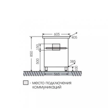 Тумба под раковину СаНта Лондон 60 224005л, напольная (2 ящ.)