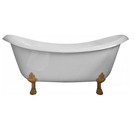 Ванна AquaStone Лиона ножки золото 190х86 иск. камень