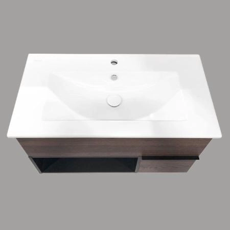 Тумба с раковиной Comforty Франкфурт-90 дуб шокоалдно-коричневый