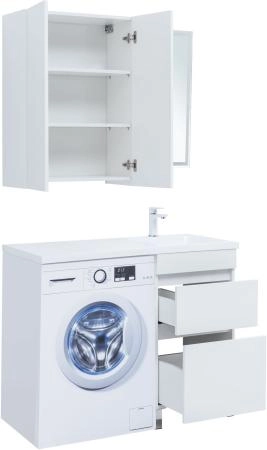 Тумба под раковину Aquanet Вега 48 белый глянец