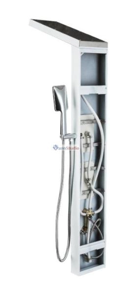 Душевая панель Frap F24005-8 белый хром для ванны