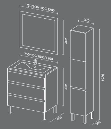 Пенал SANVIT Авеню-3 (К) 32 с бельевой корзиной напольный Белый