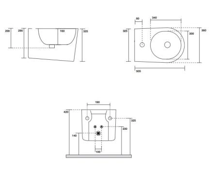 Биде подвесное AXA DP 8402001 цвет белый
