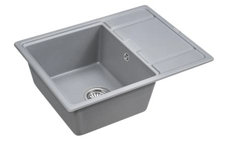 Кухонная мойка Paulmark WEIMAR PM216550-GRM серый металлик кварцевая