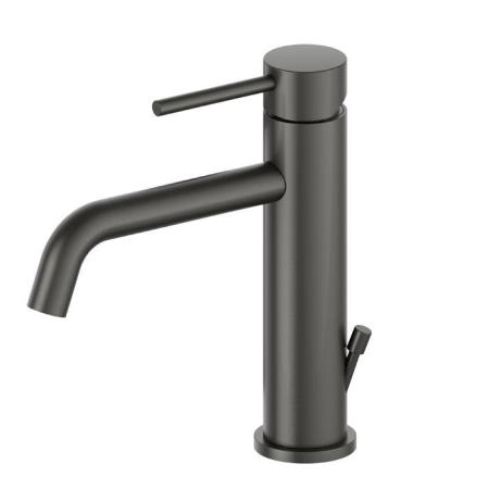 Newform XT Смеситель для раковины, 1 отв., длинный излив и донным клапаном, цвет: carbon satin