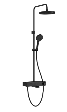 Душевая система VitrA Core Round A4730936EXP с термостатическим смесителем и ручным душем матовая черная