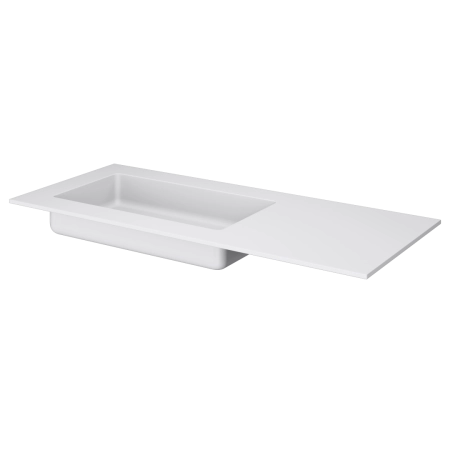 QUATRO 120 раковина-моноблок Boheme WHITE (асимметричная) 1210*52*12 акрил 793-120-W-A