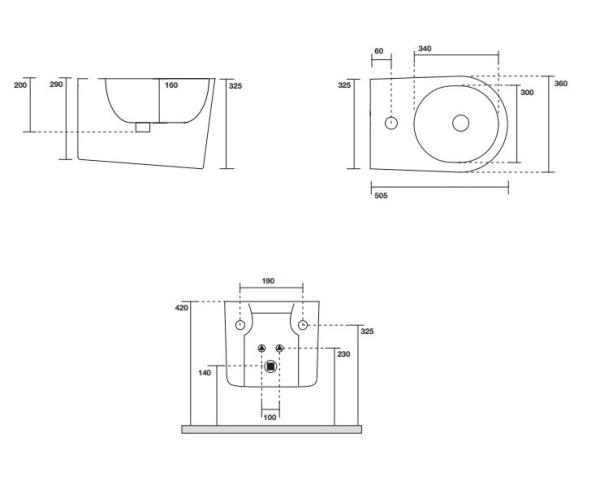Биде подвесное AXA DP 8402001 цвет белый