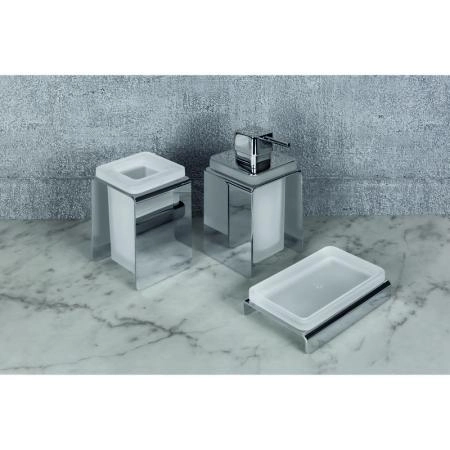 Стакан Colombo Forever B2941 настольный, хром/стекло