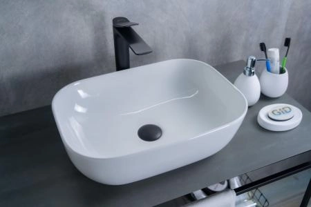 Раковина Gid D1333 46x33 на столешницу белая