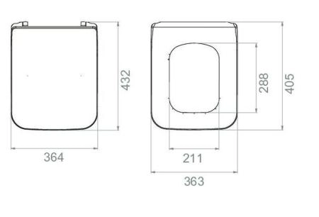 Mirage крышка для унитаз Bohemeа SLIM глянец белый 968-W