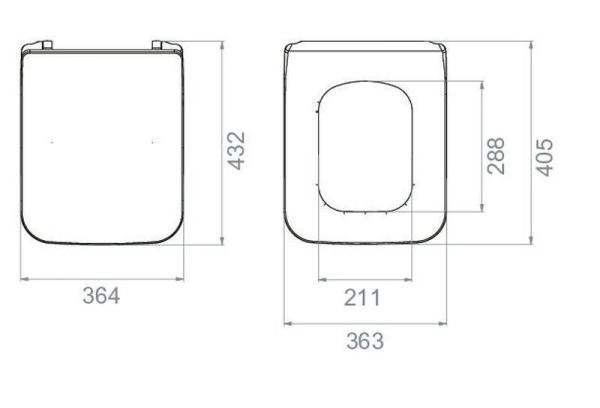 Mirage крышка для унитаз Bohemeа SLIM глянец белый 968-W