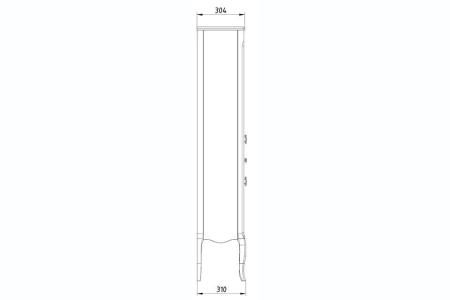 Тумба под раковину ASB-Woodline Модерн 85 Белый (патина серебро)