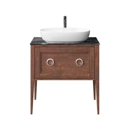 Kerama Marazzi Plaza Classic Тумба напольная 80см, 1+1 ящик, цвет: орех матовый