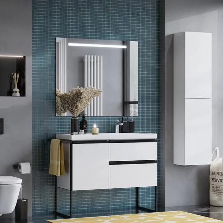 Roca The Gap Original Зеркало 100x85см, с LED-подсветкой сверху, системой антизапотевания, выкл-кнопкой внизу под зеркальным полотном