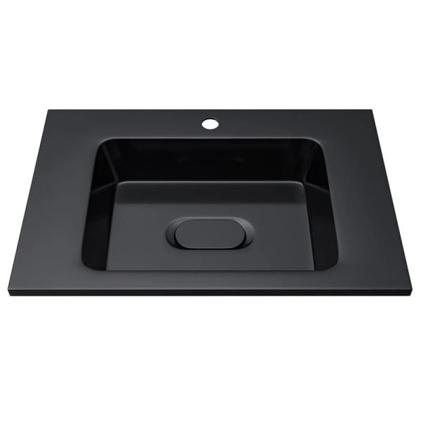 Раковина для ванной Uperwood Modul 65 см, черная глянцевая