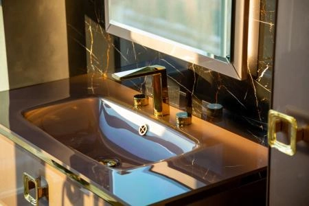 Столешница Boheme стекло 100см моноблок Лиловый 852-100-PU