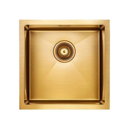 Кухонная мойка Paulmark ALLER PM904444-BG брашированное золото 440х440мм нерж. Сталь