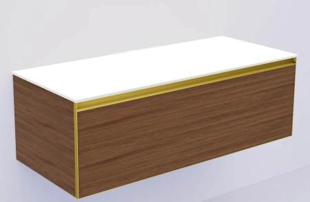 QUATRO 1 120CM тумба Boheme BILBAO профиль MATT GOLD + внутр. подсв. 790-M1-120-B-MG-LED